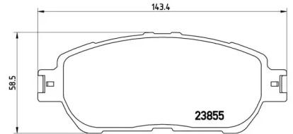 Гальмівні колодки на Toyota Sienna  Brembo P 83 105.