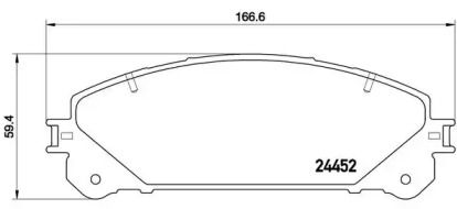 Тормозные колодки на Toyota Sienna  Brembo P 83 145.