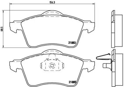 Гальмівні колодки Brembo P 85 047.