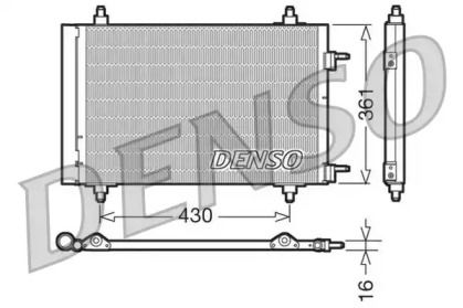 Радіатор кондиціонера на Пежо 308  Denso DCN07019.