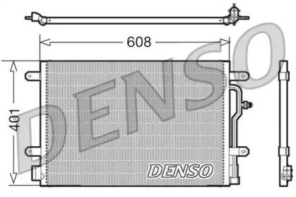 Радіатор кондиціонера на Audi A4 B6 Denso DCN02011.