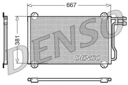 Радіатор кондиціонера на Mercedes-Benz Sprinter  Denso DCN17055.