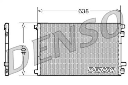 Радиатор кондиционера на Рено Сценик 2 Denso DCN23012.