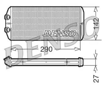 Радіатор печі Denso DRR07005.