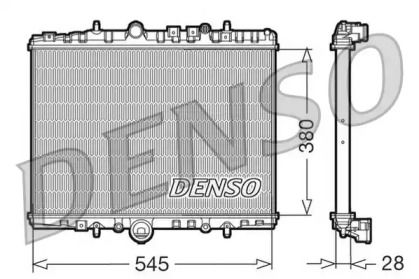 Алюмінієвий радіатор охолодження двигуна на Peugeot 406  Denso DRM07056.