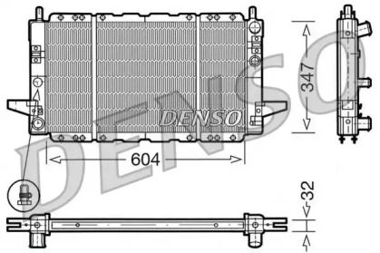 Медный радиатор охлаждения двигателя на Ford Sierra  Denso DRM10086.
