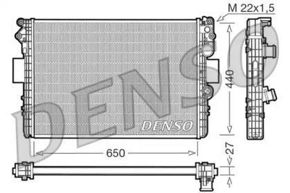Алюминиевый радиатор охлаждения двигателя на Ивеко Дейли  Denso DRM12002.