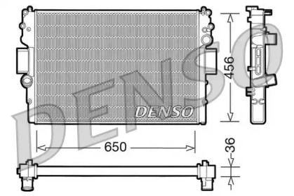 Алюминиевый радиатор охлаждения двигателя на Ивеко Дейли  Denso DRM12007.