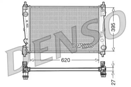 Алюмінієвий радіатор охолодження двигуна Denso DRM13015.