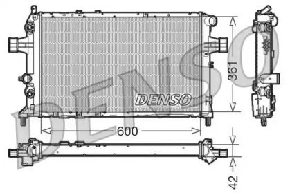 Алюминиевый радиатор охлаждения двигателя Denso DRM20016.