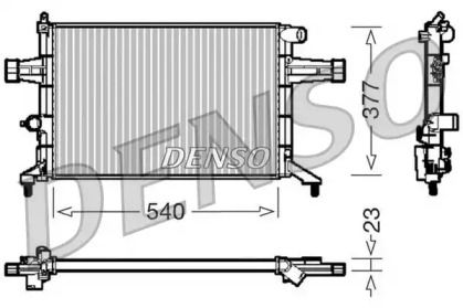 Алюмінієвий радіатор охолодження двигуна Denso DRM20082.