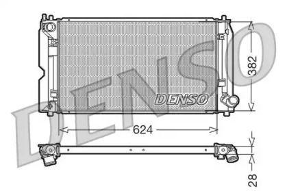 Алюмінієвий радіатор охолодження двигуна на Toyota Avensis Verso  Denso DRM50012.