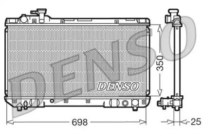 Алюмінієвий радіатор охолодження двигуна Denso DRM50020.