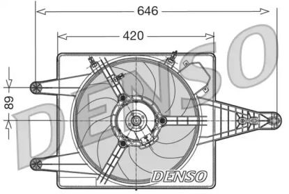 Вентилятор охлаждения радиатора Denso DER01010.