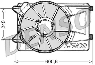 Вентилятор охолодження радіатора на Alfa Romeo Mito  Denso DER09305.