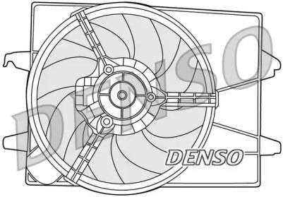 Вентилятор охлаждения радиатора на Форд Фьюжн  Denso DER10003.