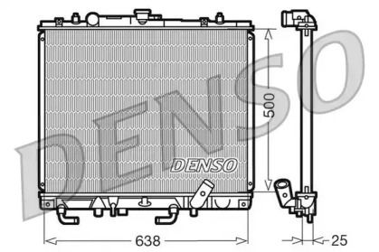Алюминиевый радиатор охлаждения двигателя Denso DRM45016.
