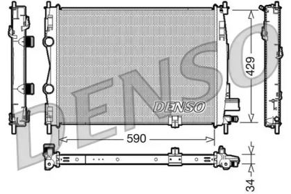 Алюмінієвий радіатор охолодження двигуна на Ніссан Кашкай J10 Denso DRM46018.