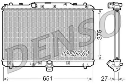 Алюмінієвий радіатор охолодження двигуна Denso DRM47022.