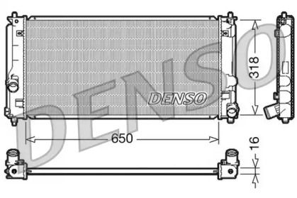Алюмінієвий радіатор охолодження двигуна на Тайота Селіка  Denso DRM50044.