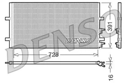 Радиатор кондиционера на Форд Транзит  Denso DCN10017.