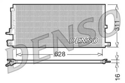 Радиатор кондиционера на Jaguar X-Type  Denso DCN11007.