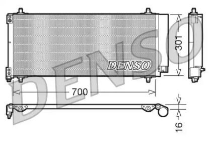 Радіатор кондиціонера на Пежо 607  Denso DCN21027.