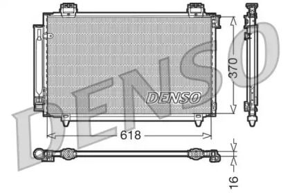 Радіатор кондиціонера на Тайота Королла  Denso DCN50016.