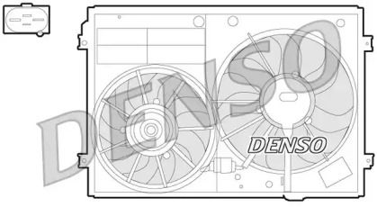Вентилятор охлаждения радиатора на Volkswagen Golf  Denso DER32012.