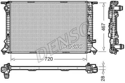 Радіатор охолодження двигуна на Ауді A4 Олроуд  Denso DRM02021.