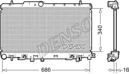 Радиатор охлаждения двигателя на Subaru Outback  Denso DRM36018.