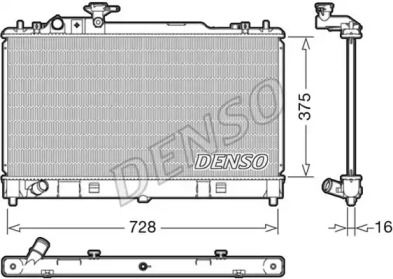 Радиатор охлаждения двигателя на Mazda 6  Denso DRM44033.