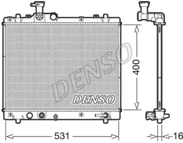 Радиатор охлаждения двигателя Denso DRM47035.