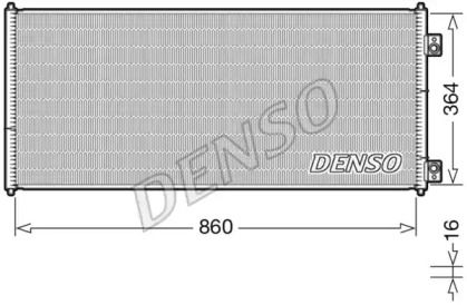 Радиатор кондиционера на Ford Transit  Denso DCN10032.