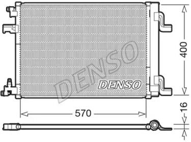 Радиатор кондиционера на Opel Astra J Denso DCN20001.