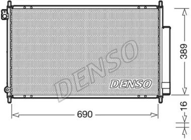 Радиатор кондиционера на Хонда Аккорд  Denso DCN40016.