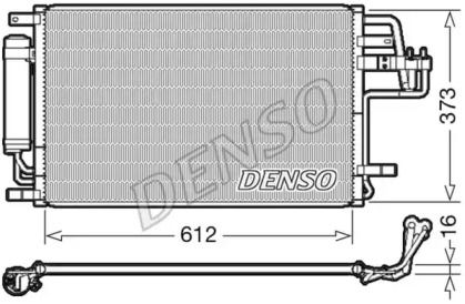 Радиатор кондиционера на Киа Спортейдж 2 Denso DCN41007.