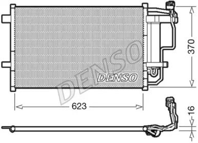 Радіатор кондиціонера на Mazda 3 BL Denso DCN44007.