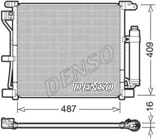 Радіатор кондиціонера на Nissan Juke  Denso DCN46019.
