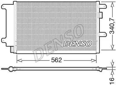 Радіатор кондиціонера на Iveco Daily  Denso DCN12003.