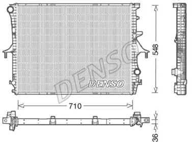 Радиатор охлаждения двигателя на Audi Q7  Denso DRM02026.