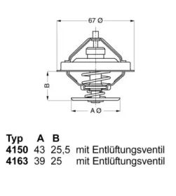 Термостат, охлаждающая жидкость Wahler 4150.83D50.