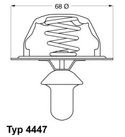 Термостат, охлаждающая жидкость на Citroen Xantia  Wahler 4447.85D.