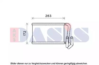 Радиатор печки Aks Dasis 519017N.