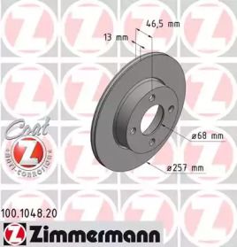 Тормозной диск Otto Zimmermann 100.1048.20.