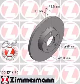 Тормозной диск Otto Zimmermann 100.1215.20.