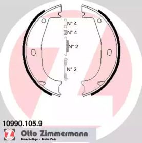 Тормозные колодки ручника Otto Zimmermann 10990.105.9.