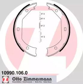 Гальмівні колодки ручника на BMW 1  Otto Zimmermann 10990.106.0.