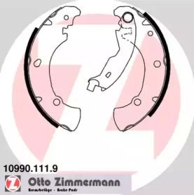 Барабанні гальмівні колодки Otto Zimmermann 10990.111.9.