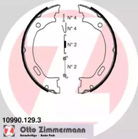 Тормозные колодки ручника на Мерседес W163 Otto Zimmermann 10990.129.3.